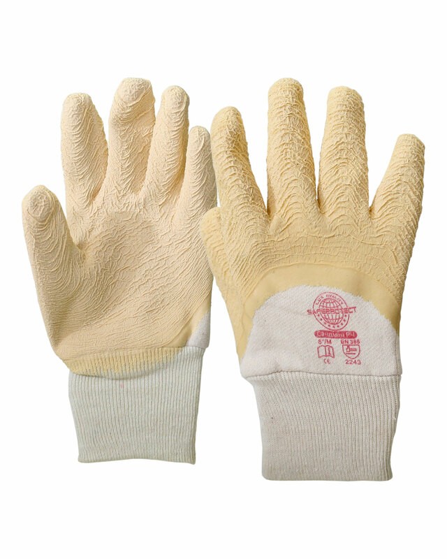 Перчатки САНДМЕН РЧ Safeprotect (джерси+рельефный латекс) (кр12х120)