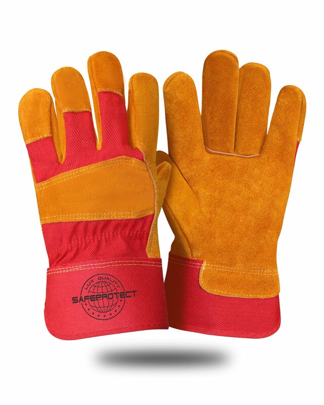 Перчатки спилковые комбинированные АЛТАЙ Safeprotect желтые р.10,5 (х12х120)