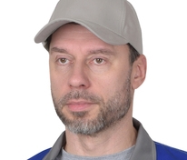 Кепка -"бейсболка" св.серая пл.210 гр. (пакет по 50 шт.,в упаковке 200 шт.)