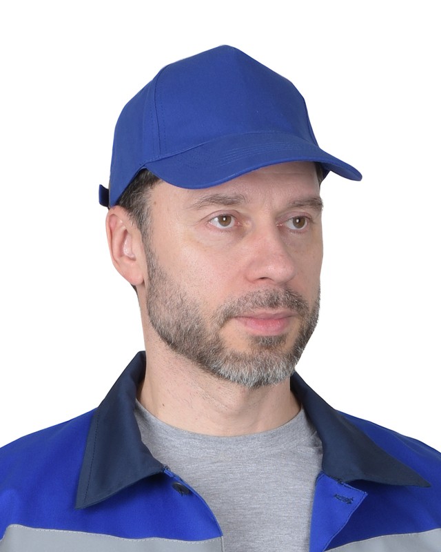 Кепка -"бейсболка" василёк пл.210 гр. (пакет по 50 шт.,в упаковке 200 шт.)